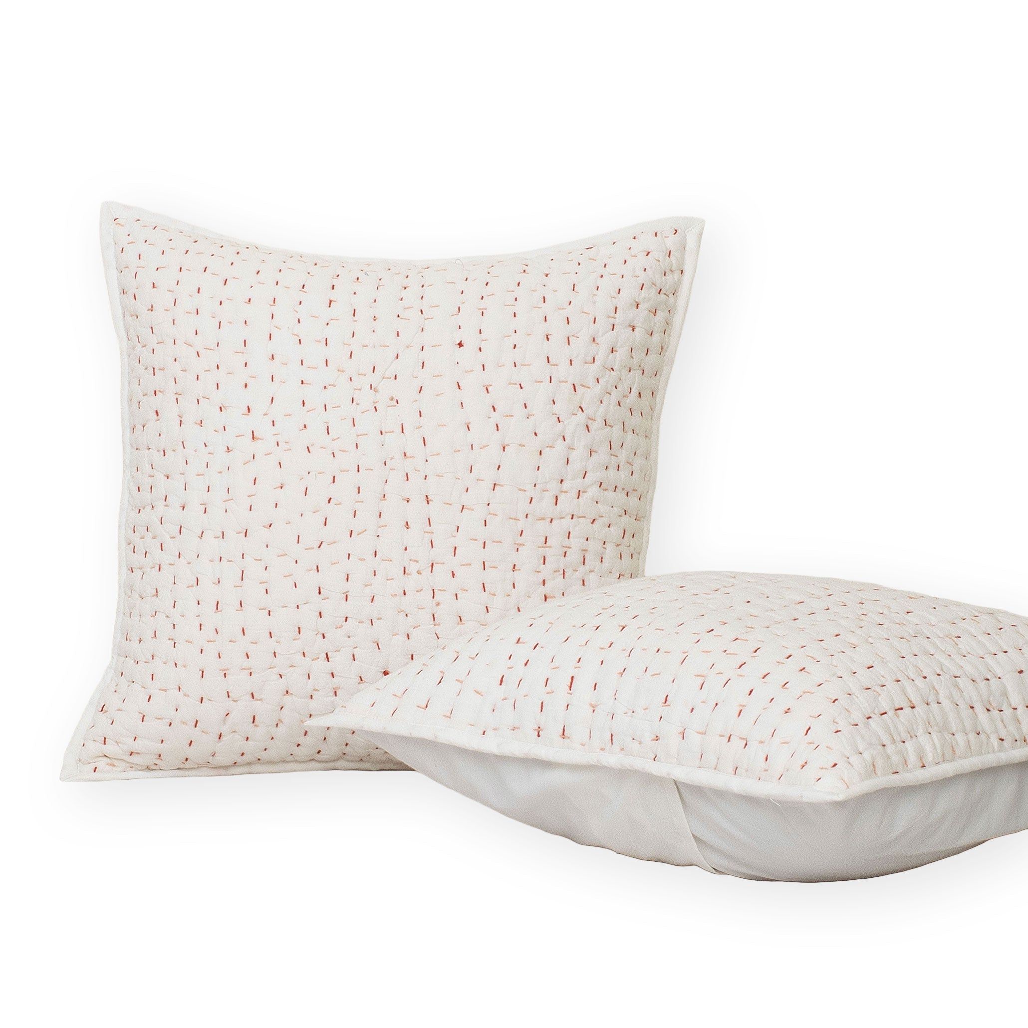 Pure Cotton Solid Kantha Cushion Cover